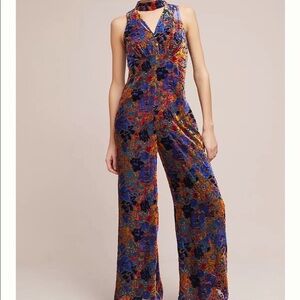 Anthropologie | Velvet Jumpsuit Size 0